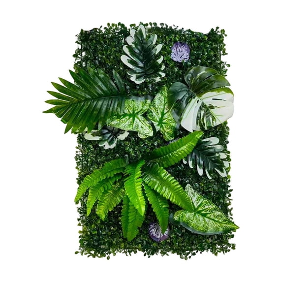 Lucahom Artificial Hedge Fence, Expandable Faux Leaf Screen Panel, Plastic Faux Greenery Wall, Decorative Plant Privacy Fence for Balcony Garden Patio Indoor Outdoor, 24 x 16 in