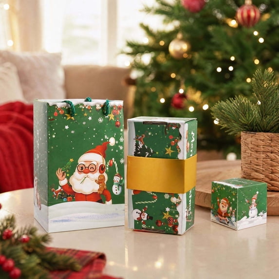 Lucahom Christmas Money Bouncing Gift Box, Pop Up Exploding Cash Gift Box with 20 Bouncing Boxes, Gift Bag and Card, Money Holder for Cash, Birthdays and Holiday Parties