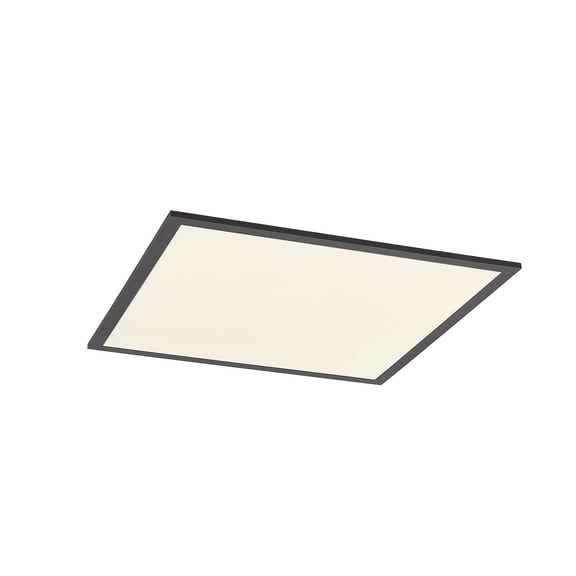 Lucande 24 in Black LED Panel Ceiling Light, CCT, Flush Mount Ultra-Slim Black LED Panel, Selectable CCT, Flush Mount for Kitchens, Garages, Offices, Rental Homes, 40W integrated LED