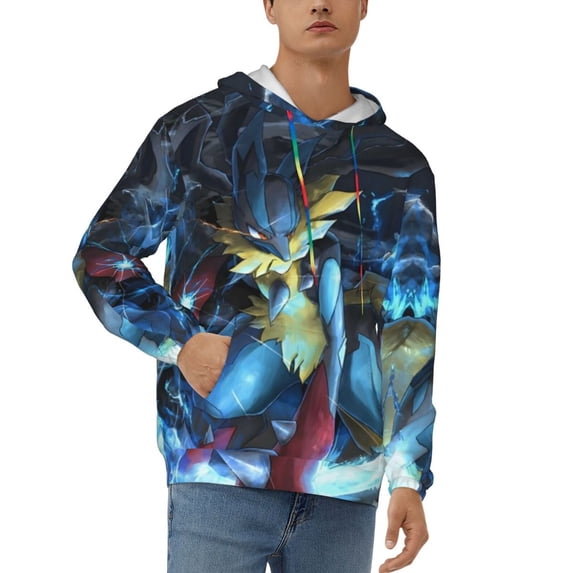 Men's Hoodie Novelty Pattern Long Sleeve Unisex Pullover Hoodies Casual Hooded Sweatshirt with Pocket