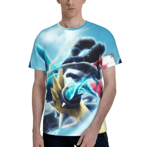 Lucario T Shirt For Men Women, Graphic Print Casual Unisex Short Sleeve Summer Funny Top Tees Shirt