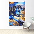 thumbnail image 1 of Lucario Tapestry Aesthetic Wall Hanging for Living Room Bedroom Art Tapestries Poster Blanket College Dorm Home Decor 80x60 Inch, 1 of 8