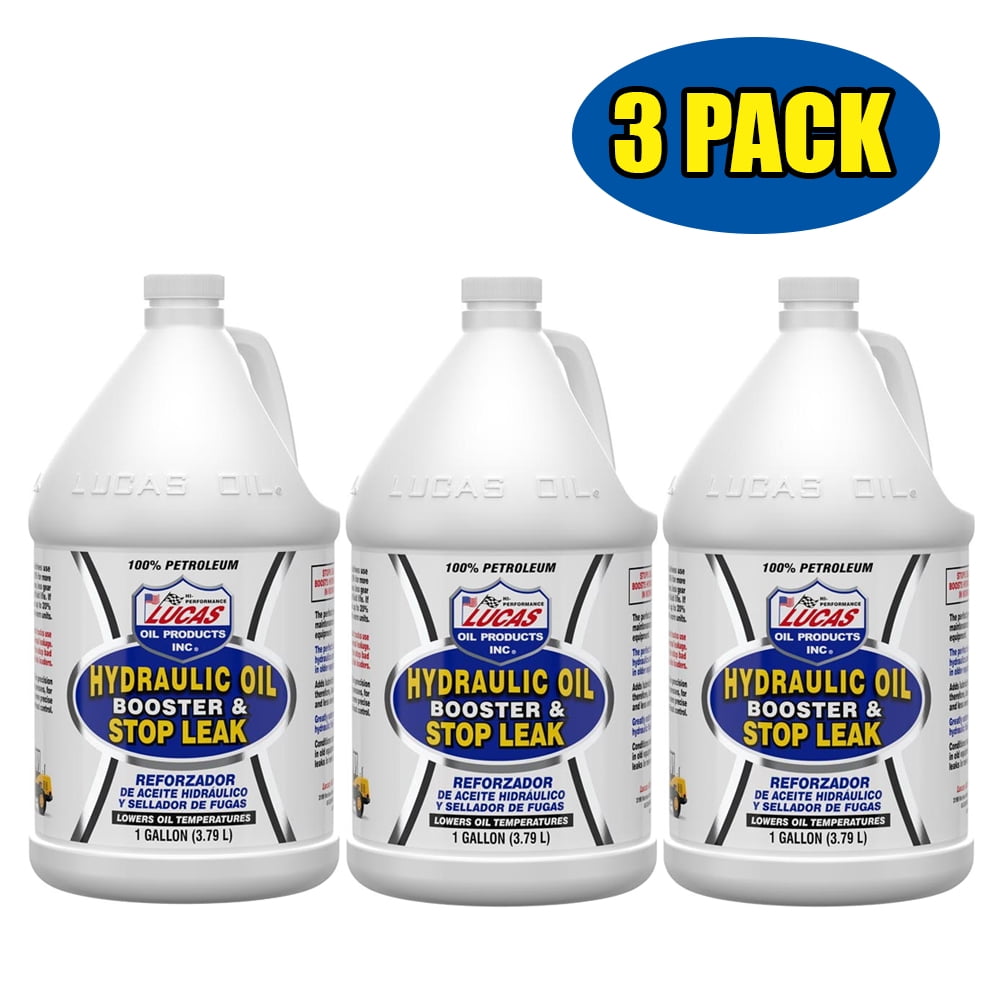Lucas 10018 Hydraulic Oil Booster with Stop Leak Gallon Pack of 3