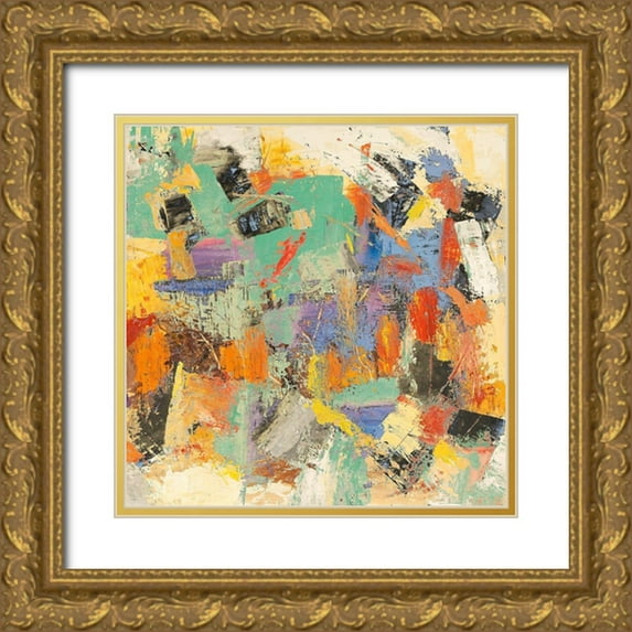 Lucas 12x12 Gold Ornate Wood Framed with Double Matting Museum Art Print Titled - Rivoluzione colorata II (detail)