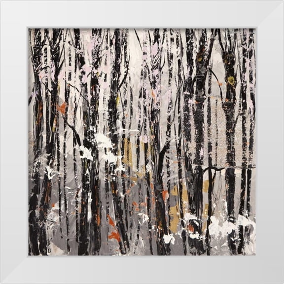 Lucas 12x12 White Modern Wood Framed Museum Art Print Titled - Bosco II