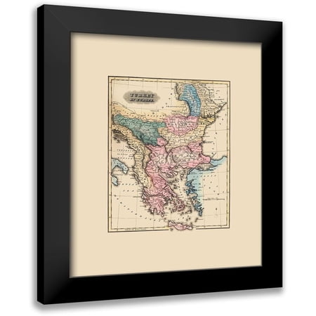 Lucas 12x14 Black Modern Framed Museum Art Print Titled - Europe Turkey - Lucas 1823
