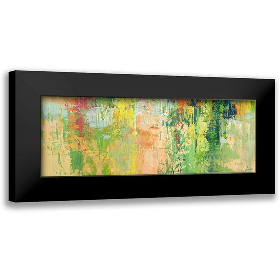 Lucas 14x7 Black Modern Framed Museum Art Print Titled - Jungla