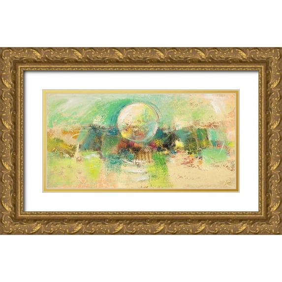Lucas 14x9 Gold Ornate Wood Framed with Double Matting Museum Art Print Titled - Luna smeraldo