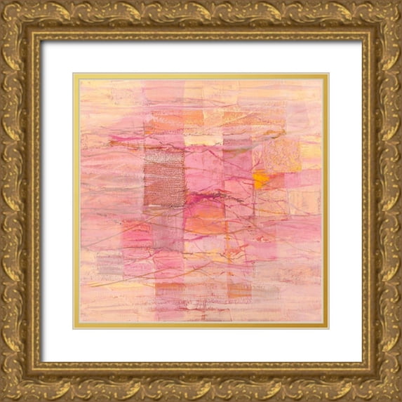 Lucas 20x20 Gold Ornate Wood Framed with Double Matting Museum Art Print Titled - Monocromo Rosa