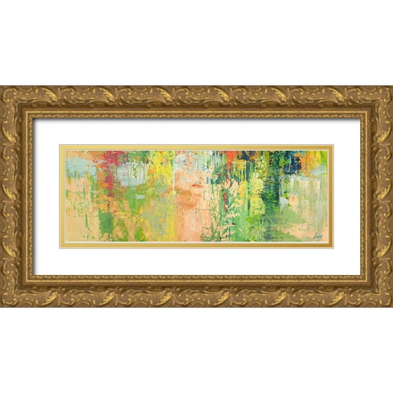 Lucas 24x11 Gold Ornate Wood Framed with Double Matting Museum Art Print Titled - Jungla