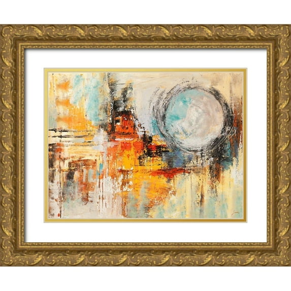 Lucas 24x19 Gold Ornate Wood Framed with Double Matting Museum Art Print Titled - Riflessi del mattino