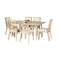 thumbnail image 1 of Lucas 7pc Dining Table Set, 6 Spindle Back Fabric Chair, Natural Brown, 1 of 3