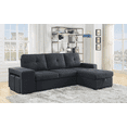 thumbnail image 1 of Lucas 97" Dark Gray Linen Sectional Sofa with Reversible Storage Chaise & 2 Stools, 1 of 7