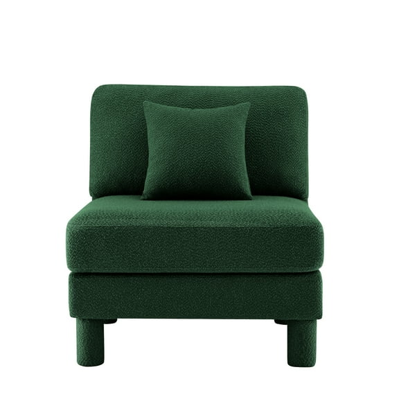 Lucas Armless sofa W/Pillow Polyester -Green