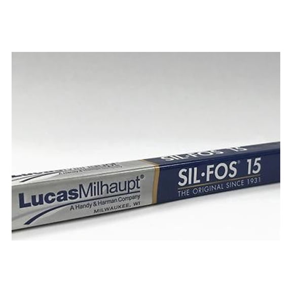 Lucas Barzing Alloys Sil-Fos 15% Silvaloy Rods, .125" x .050" x 20", Plastic Tube, 7 Piece