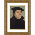 thumbnail image 1 of Lucas Cranach the Elder 11x14 Gold Ornate Wood Frame and Double Matted Museum Art Print Titled - Portrait of Martin Luther (1532), 1 of 4