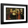 thumbnail image 1 of Lucas Cranach the Elder 14x11 Black Modern Framed Museum Art Print Titled - Hercules with Omphale (1535), 1 of 5