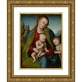 thumbnail image 1 of Lucas Cranach the Elder 19x24 Gold Ornate Framed and Double Matted Museum Art Print Titled - Virgin Mary with the Child and Saint John the Baptist, 1 of 4