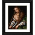 thumbnail image 1 of Lucas Cranach the Elder 20x24 Black Ornate Framed Double Matted Museum Art Print Titled: Lucretia, 1 of 5