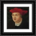 thumbnail image 1 of Lucas Cranach the Elder 2x Matted 20x22 Black Ornate Framed Art Print 'Albrecht Brandenburg', 1 of 2