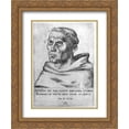 thumbnail image 1 of Lucas Cranach the Elder 2x Matted 20x24 Gold Ornate Framed Art Print 'Martin Luther as a Monk', 1 of 2