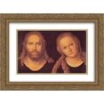thumbnail image 1 of Lucas Cranach the Elder 2x Matted 24x18 Gold Ornate Framed Art Print 'Christ and Mary', 1 of 2