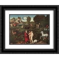 thumbnail image 1 of Lucas Cranach the Elder 2x Matted 24x20 Black Ornate Framed Art Print 'Adam and Eve in the Garden of Eden', 1 of 2