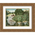 thumbnail image 1 of Lucas Cranach the Elder 2x Matted 24x20 Gold Ornate Framed Art Print 'Stag Hunt of Elector Friedrich III the Wise', 1 of 2