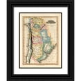 thumbnail image 1 of Lucas, Fielding 12x14 Black Ornate Wood Framed with Double Matting Museum Art Print Titled - United Provinces, 1823, 1 of 4