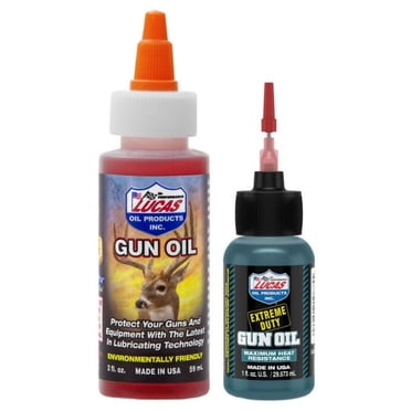Lucas 1oz Extreme Duty Gun Oil (2) Needle Oiler 10875 & (1) Grease Tube 10889
