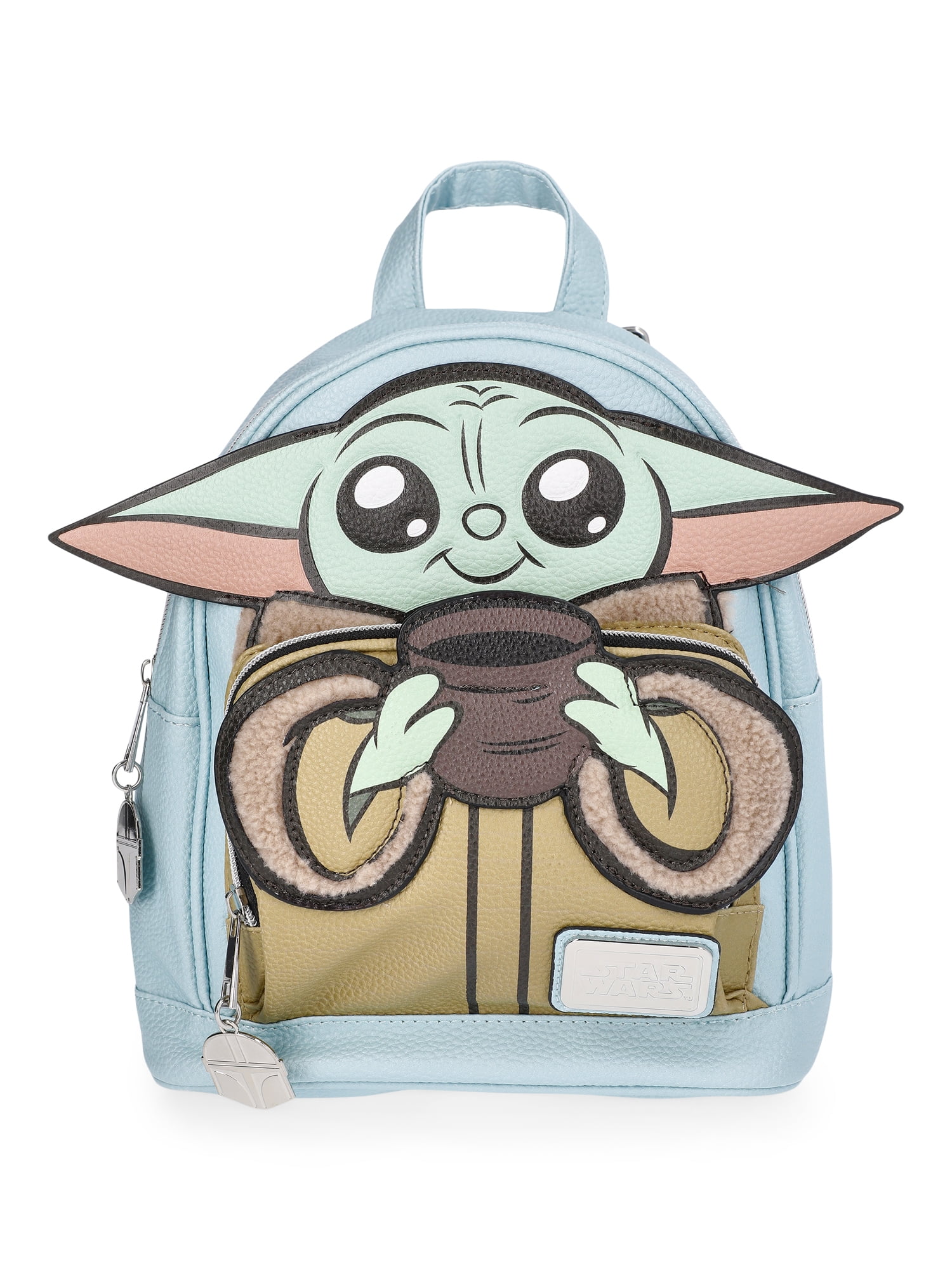 children's mini backpack Lucas Star Wars Mandalorian Grogu Women's 10.5 inch Mini Backpack, Mint, Adult Unisex, Green