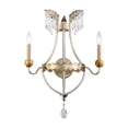 thumbnail image 1 of Lucas McKearn 2-Light Traditional Metal Sconce in Distressed Silver/Gold, 1 of 2