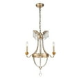 thumbnail image 1 of Lucas McKearn 3-light Empire Metal Mini Chandelier in Distressed Silver and Gold, 1 of 3