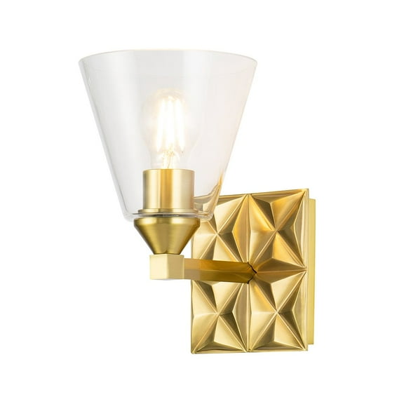 Lucas McKearn Alpha 1-light Metal Bath Vanity Light in Aged Brass