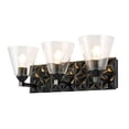 thumbnail image 1 of Lucas McKearn Alpha 3-light Metal Bath Vanity Light in Matte Black, 1 of 4