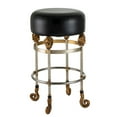 thumbnail image 1 of Lucas McKearn Armory 26" Short Leather and Steel Bar Stool in Gold/Black, 1 of 2