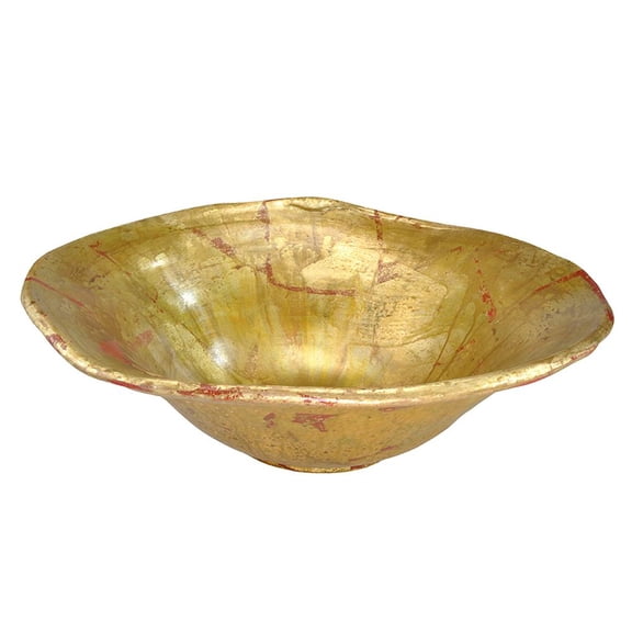 Lucas McKearn Beauvoir Traditional Resin Bowl in Gold and Silver Leaf