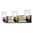 thumbnail image 1 of Lucas McKearn Bocage 3-light Metal Bath Vanity Light in Matte Black/Silver, 1 of 4