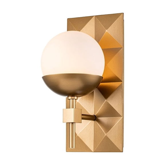 Lucas McKearn Deco 1 Light Bath Bar in Lacquered Gold