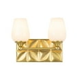 thumbnail image 1 of Lucas McKearn Epsilon 2-light Metal Bath Vanity Light in Aged Brass, 1 of 4