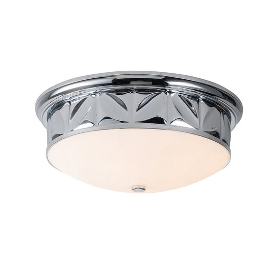 Lucas McKearn Epsilon 3 Light Flush Mount Polished Chrome