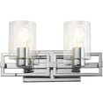 thumbnail image 1 of Lucas McKearn Estes 2-light Metal Bath Vanity Light in Polished Chrome, 1 of 4