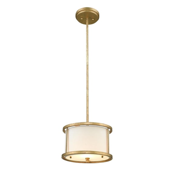 Lucas McKearn Lemuria 1-light Transitional Metal Mini Pendant in Gold Leaf