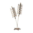 thumbnail image 1 of Lucas McKearn Nettle Luxe 2-Light Metal Table Lamp in Silver Stripes, 1 of 4
