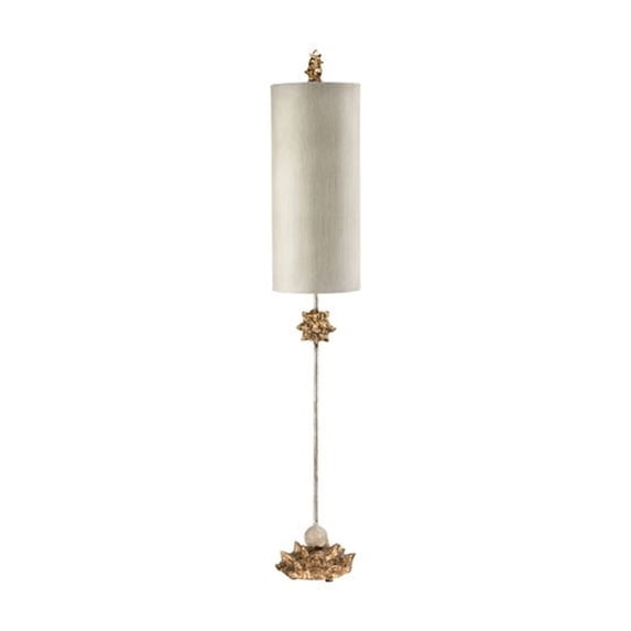 Lucas McKearn Nettle Transitional Metal Buffet Lamp in Gold Leaf/Creme