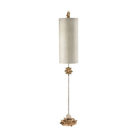 Lucas McKearn Nettle Transitional Metal Buffet Lamp in Gold Leaf/Creme