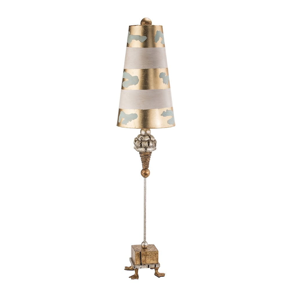 Pompadour Luxe Gold and Silver Tall Buffet Lamp