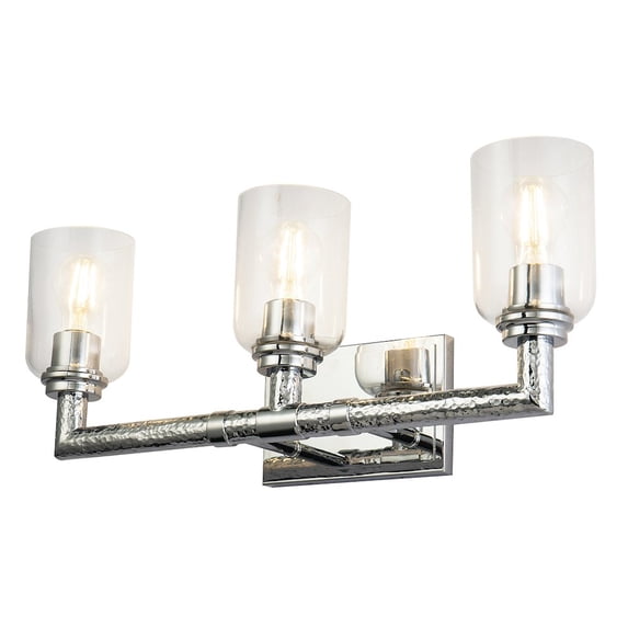 Lucas McKearn Rampart 3-light Metal Bath Vanity Light in Polished Chrome