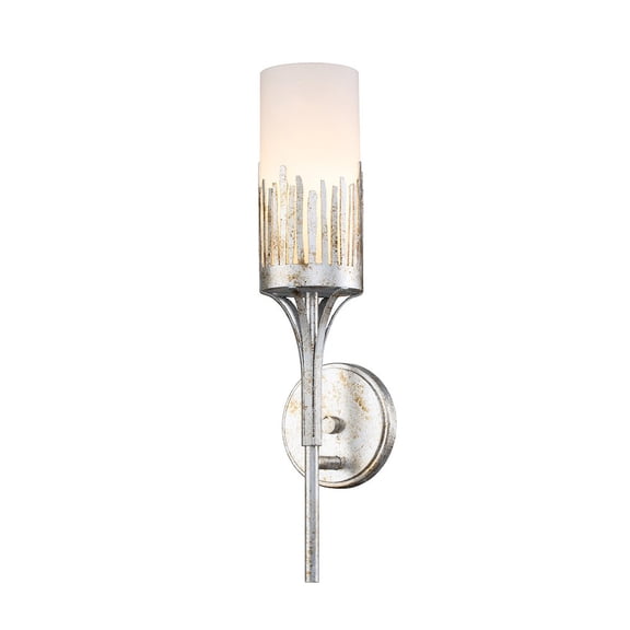 Lucas McKearn Sawgrass 1 Light Sconce in Silver Leaf