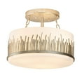 thumbnail image 1 of Lucas McKearn Sawgrass 15" 3-light Metal Semi Flush Mount in Silver Leaf, 1 of 4